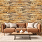 Brown 3D Embossed Abstract Teak Reclaimed Wood Decorative Wall Panels