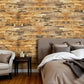 Brown 3D Embossed Abstract Teak Reclaimed Wood Decorative Wall Panels