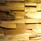 Brown 3D Embossed Abstract Teak Reclaimed Wood Decorative Wall Panels