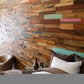 Blue Natural And Navy Blue 3D Embossed Teak Decorative Wall Panel