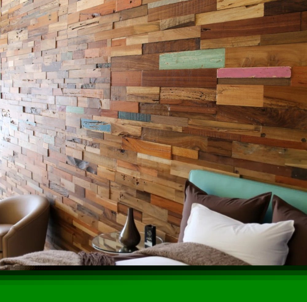 Blue Natural And Navy Blue 3D Embossed Teak Decorative Wall Panel
