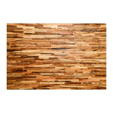 Brown 3D Embossed Geometric Teak Reclaimed Wood Decorative Wall Panels