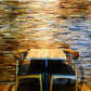 Brown 3D Embossed Geometric Teak Reclaimed Wood Decorative Wall Panels