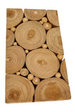 Natural Tree Stump Slice Teak Reclaimed Wood Decorative Wall Panels
