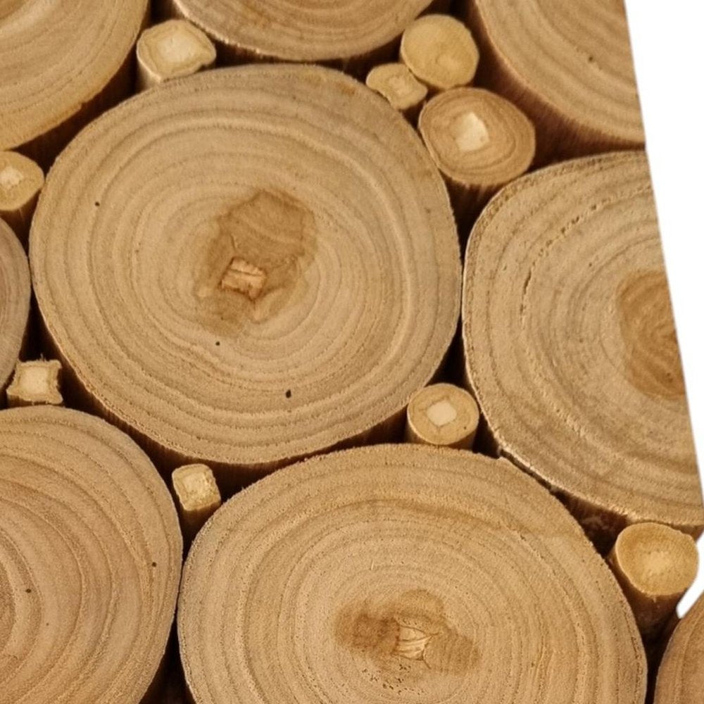 Natural Tree Stump Slice Teak Reclaimed Wood Decorative Wall Panels