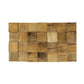 Brown 3D Embossed Block Teak Reclaimed Wood Decorative Wall Panels