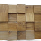 Brown 3D Embossed Block Teak Reclaimed Wood Decorative Wall Panels