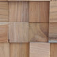 Brown 3D Embossed Block Teak Reclaimed Wood Decorative Wall Panels