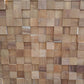 Brown 3D Embossed Block Teak Reclaimed Wood Decorative Wall Panels