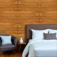 Brown 3D Embossed Striped Teak Reclaimed Wood Decorative Wall Panels