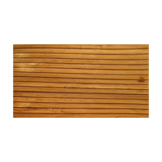 Brown 3D Embossed Striped Teak Reclaimed Wood Decorative Wall Panels