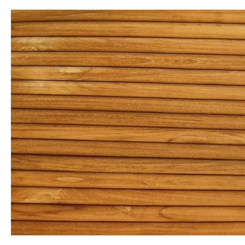 Brown 3D Embossed Striped Teak Reclaimed Wood Decorative Wall Panels