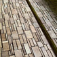 Brown 3D Embossed Abstract Teak Reclaimed Wood Decorative Wall Panels