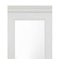 71" White Wood Mirrored Two Door Combo Dresser
