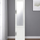 71" White Wood Mirrored Two Door Combo Dresser