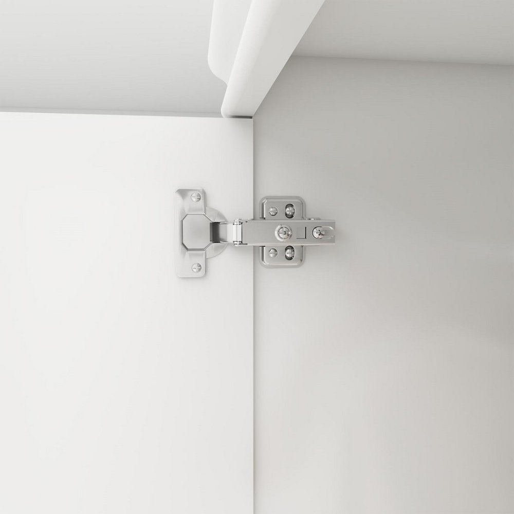 71" White Wood Mirrored Two Door Combo Dresser