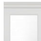71" White Wood Mirrored Two Door Combo Dresser