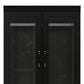 71" Black Wood Two Door Two Drawer Combo Dresser