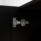 71" Black Wood Two Door Two Drawer Combo Dresser