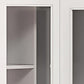 71" White Wood Four Door Corner Combo Dresser