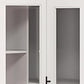 71" White Wood Four Door Corner Combo Dresser