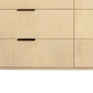 56" Natural Solid Wood Six Drawer Dresser