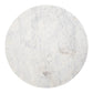 51" White and Black Marble and Wood Pedestal Base Round Top Dining Table