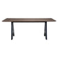 79" Espresso Wood and Solid Wood Pedestal Base Dining Table