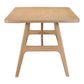 63" Natural Solid Wood Trestle Base Dining Table