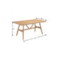 63" Natural Solid Wood Trestle Base Dining Table