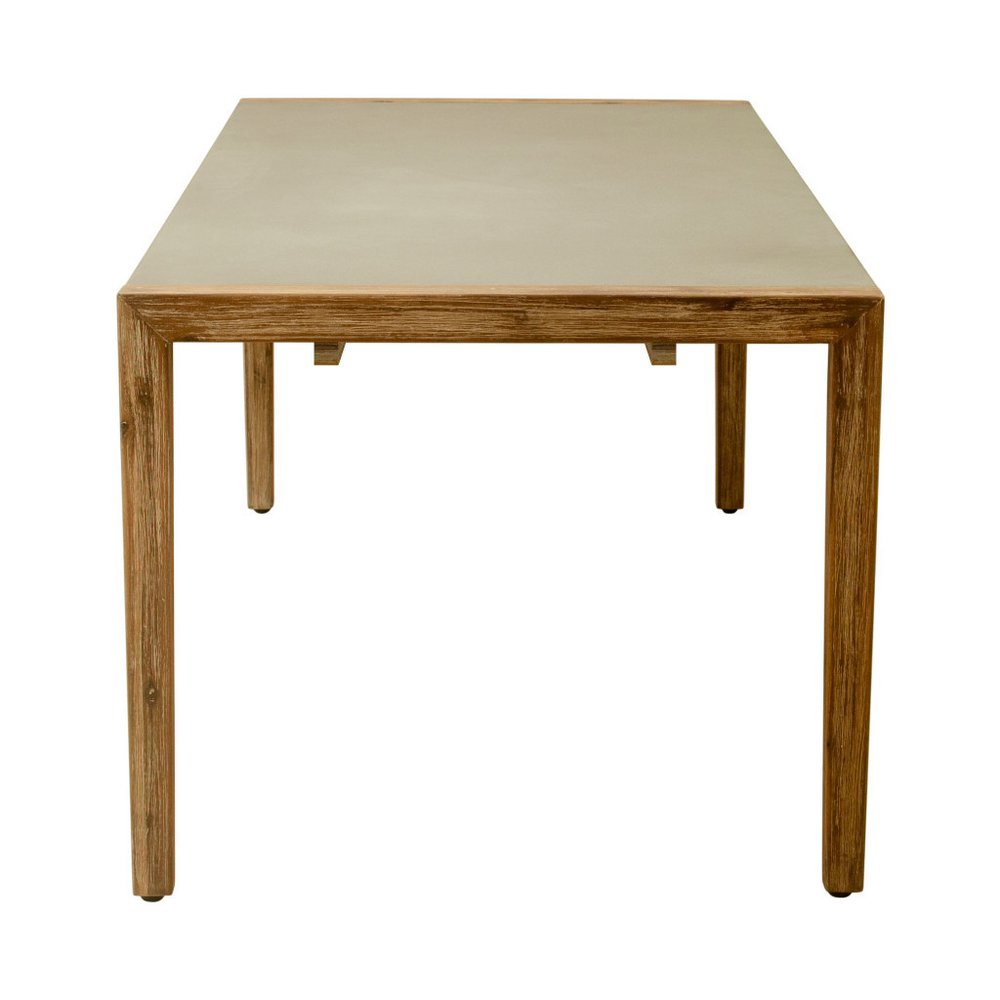 79" Gray Wood and Solid Wood Pedestal Base Dining Table