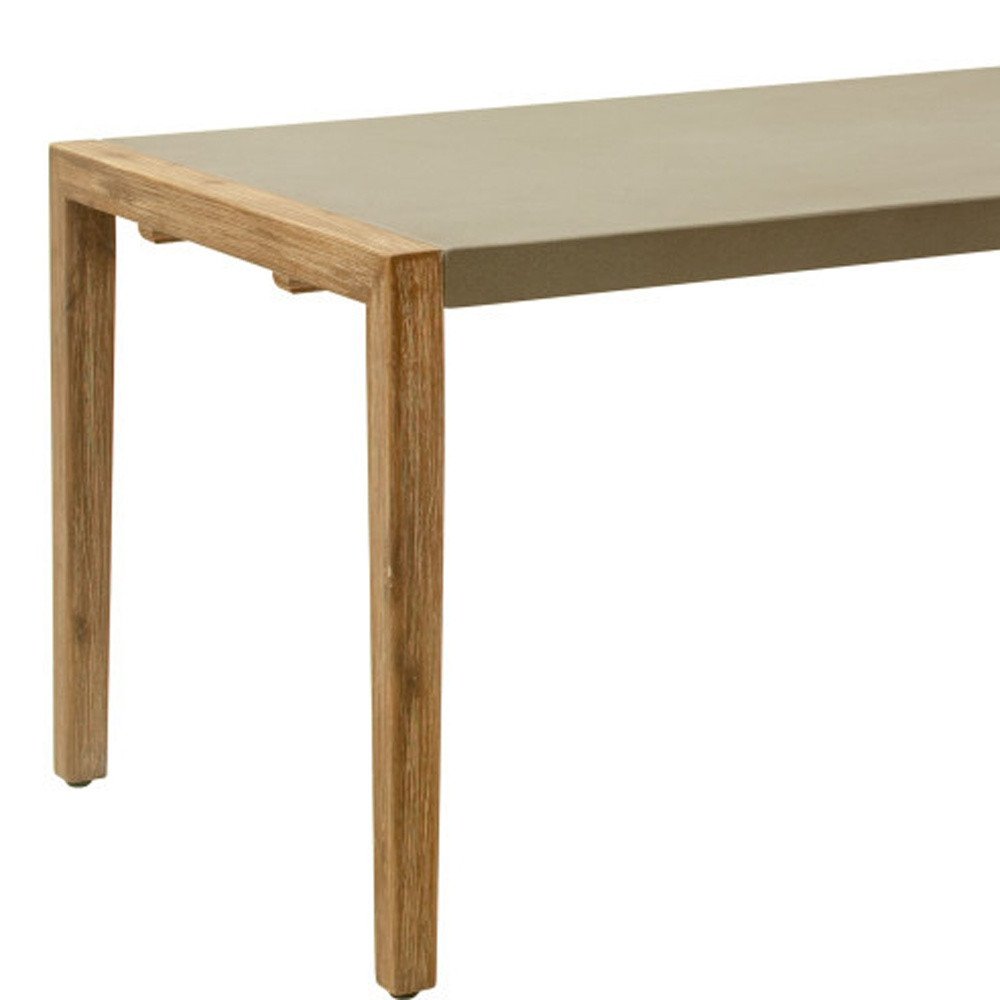 79" Gray Wood and Solid Wood Pedestal Base Dining Table