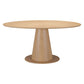 71" Natural Solid Wood Pedestal Base Oval Dining Table