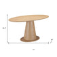 71" Natural Wood and Solid Wood Oval Dining Table