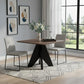 41" Espresso Wood Pedestal Base Square Dining Table