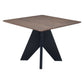 41" Espresso Wood Pedestal Base Square Dining Table