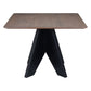 41" Espresso Wood Pedestal Base Square Dining Table