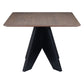 41" Espresso Wood and Solid Wood Pedestal Base Square Dining Table
