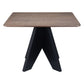 41" Espresso Wood and Solid Wood Pedestal Base Square Dining Table