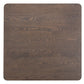 41" Espresso Wood and Solid Wood Pedestal Base Square Dining Table