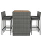 Five Piece Natural and Gray Solid and Manufactured Wood Dining Set with Four Chairs