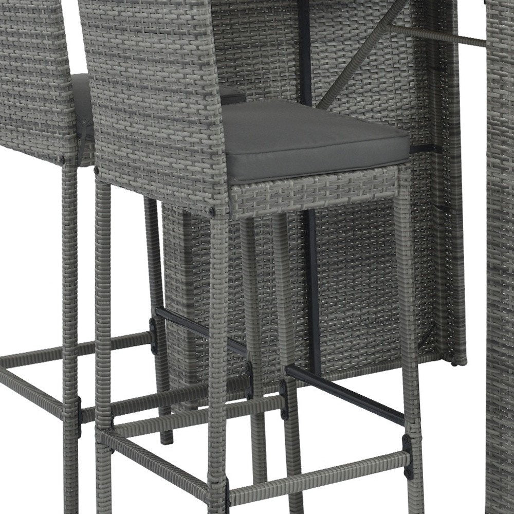 Five Piece Natural and Gray Solid and Manufactured Wood Dining Set with Four Chairs