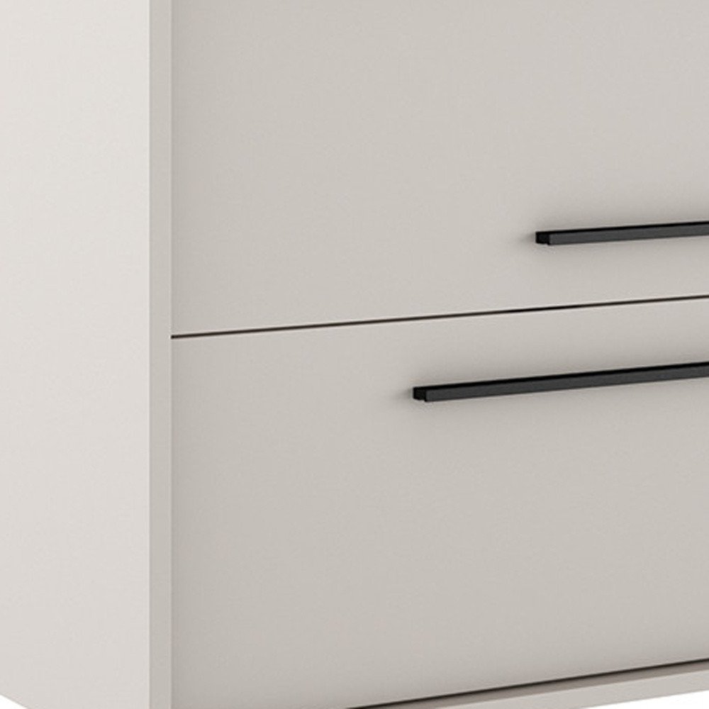 24" Tan Wood Floating Bathroom Vanity With White Sink And Two Drawers