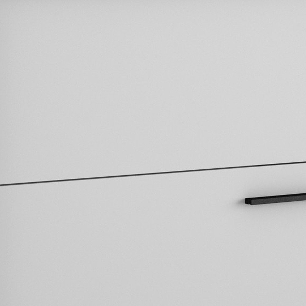 40" Off White Wood Floating Bathroom Vanity With White Sink And Two Drawers