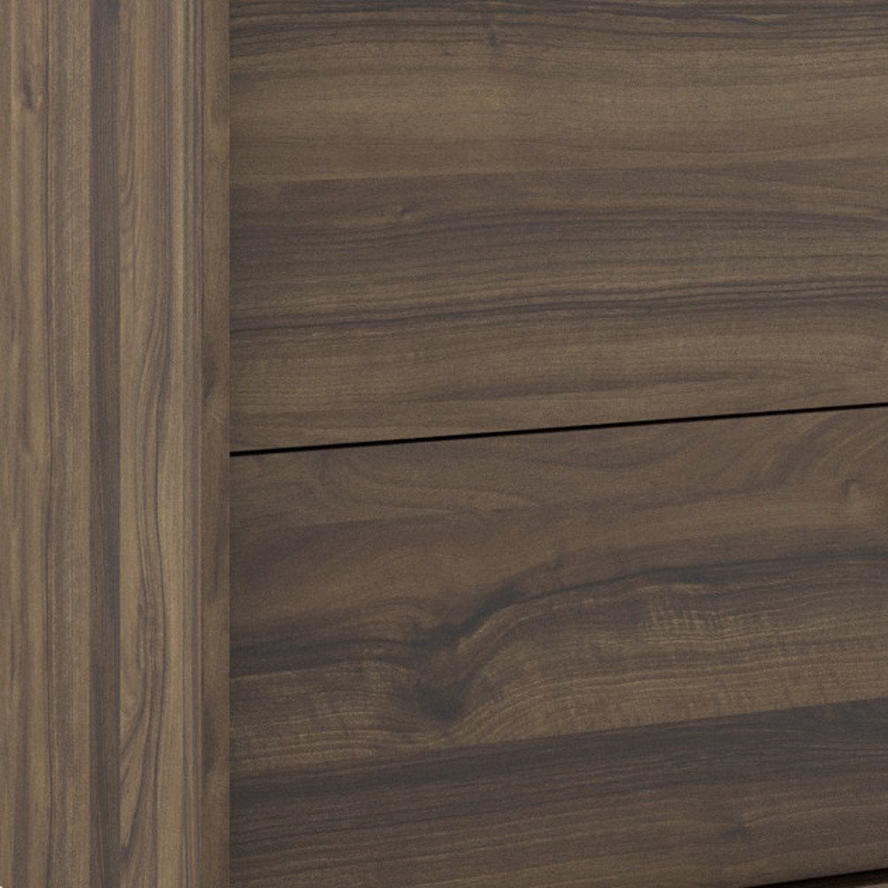 40" Dark Brown Wood Floating Bathroom Vanity With White Sink And Two Drawers