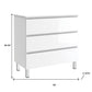 36" White Wood Freestanding Bathroom Vanity With White Sink And Three Drawers