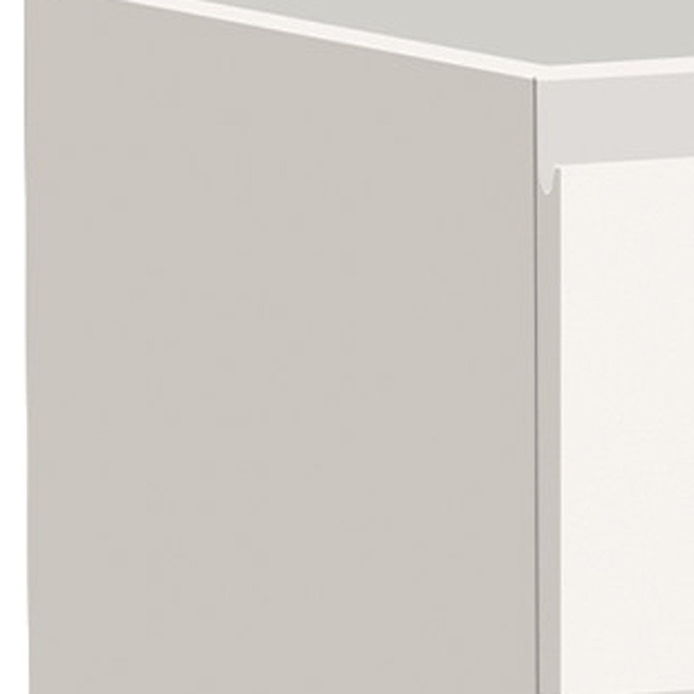 40" White Wood Freestanding Bathroom Vanity With White Sink And Three Drawers