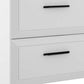 24" White Wood Floating Bathroom Vanity With White Sink And Three Drawers