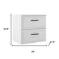 24" White Wood Floating Bathroom Vanity With White Sink And Three Drawers