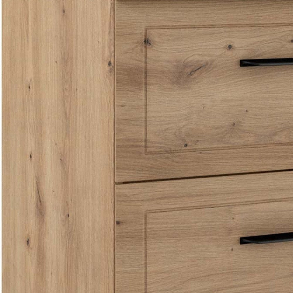 24" Natural Wood Floating Bathroom Vanity With White Sink And Two Drawers